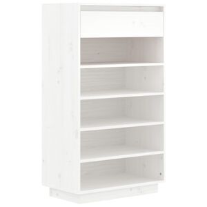 vidaXL Ormarić za cipele bijeli 60 x 34 x 105 cm od masivne borovine