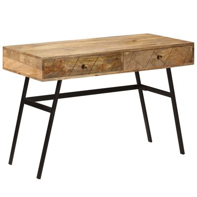vidaXL Pisaći stol s ladicama od masivnog drva manga 110 x 50 x 76 cm
