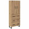 vidaXL Highboard s ladicama 2 pcs Umjetnički hrast 69,5 x 34 x 180 cm