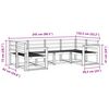 vidaXL Set vanjskih sofa 6 pcs Prirodna Čvrsto drvo akacije