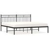 vidaXL Metalni okvir za krevet s uzglavljem crni 183x213 cm