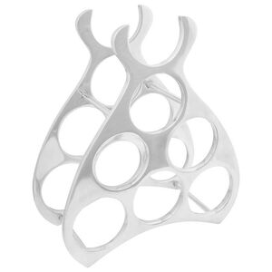 vidaXL Stalak za vino Srebrno 32 x 14 x 37.5 cm Aluminij