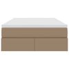 vidaXL Krevet s madracem i skladi&scaron;tem Boja cappuccina 120 x 200 cm