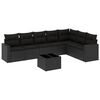 vidaXL 8-dijelni set vrtnih sofa od poliratana s jastucima crni
