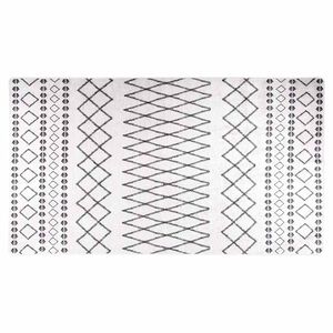vidaXL Perivi tepih 190 x 300 cm crno-bijeli