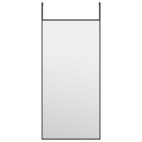 vidaXL Ogledalo za vrata crno 30 x 60 cm od stakla i aluminija