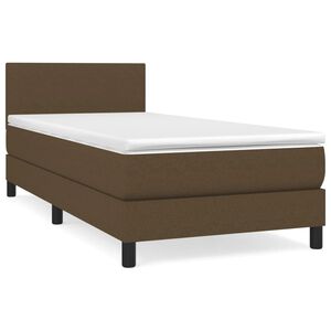 vidaXL Krevet s oprugama i madracem tamnosmeđi 80x200 cm od tkanine