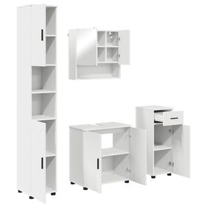 vidaXL Set namje&scaron;taja za kupaonicu 4 kom. Bijelo 61 x 35 x 64 cm