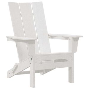 vidaXL Sklopiva Adirondack stolica Bijelo 80,5 x 74,5 x 92 cm HDPE