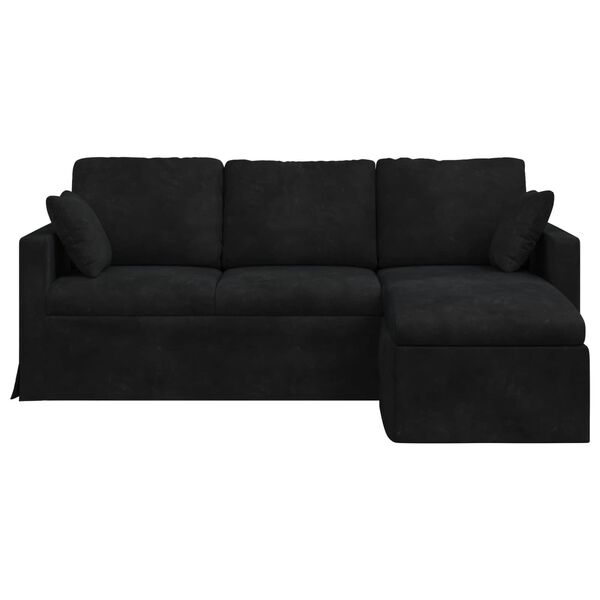 vidaXL Sofa Crna 198 x 134 x 80 cm Bar&scaron;un