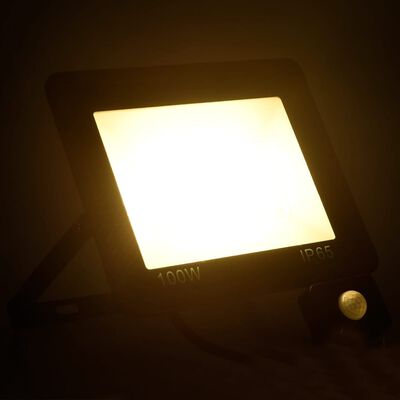 vidaXL LED reflektor sa senzorom 100 W topli bijeli