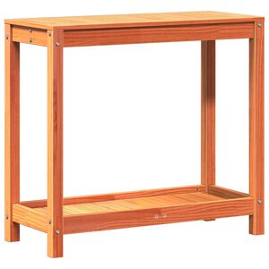 vidaXL Stol za sadnju s policom vo&scaron;tano smeđi 82,5x35x75 cm borovina