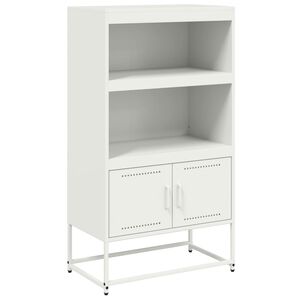 vidaXL Visoka komoda bijela 68,5 x 38,5 x 123,5 cm čelična
