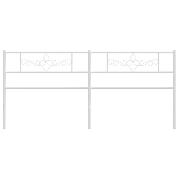 vidaXL Metalno zamjensko uzglavlje bijelo 180 cm