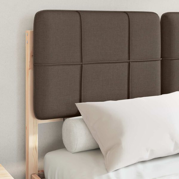 vidaXL Krevetni okvir s tapiciranim uzglavljem Sivo-smeđa 120 x 200 cm