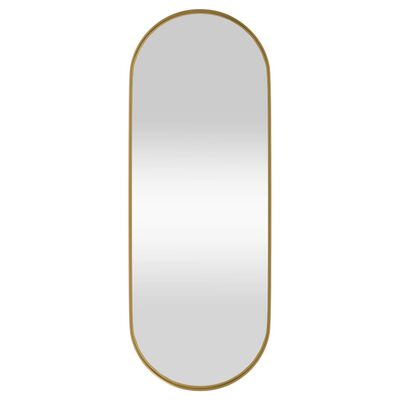 vidaXL Zidno ogledalo zlatno 15x40 cm ovalno