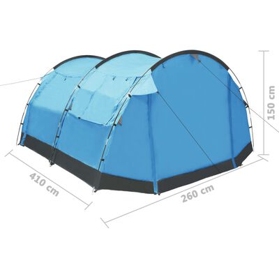 vidaXL Tunelski šator za kampiranje za 4 osobe plavi