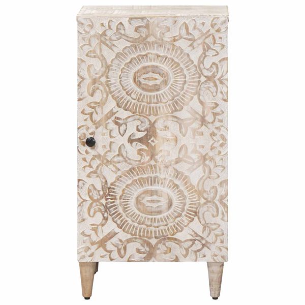 vidaXL Kreveta s pohranom Bijelo 40 x 33,5 x 75 cm Čvrsto drvo manga