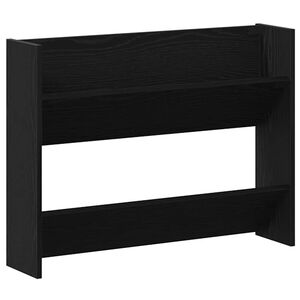 vidaXL Ormar za cipele 82 x 18 x 60 cm Konstruirano drvo Crni hrast
