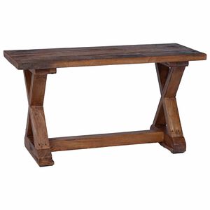 vidaXL klupa Prirodna 85 x 35 x 46 cm Čvrsto drvo iz reciklaže