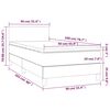 vidaXL Krevet box spring s madracem LED svjetlosivi 90x200 cm tkanina