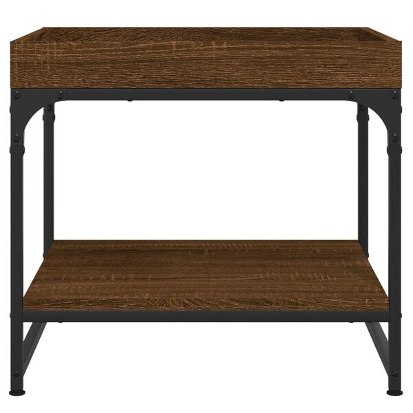vidaXL Stolić za kavu boja hrasta 49,5x49,5x45 cm konstruirano drvo