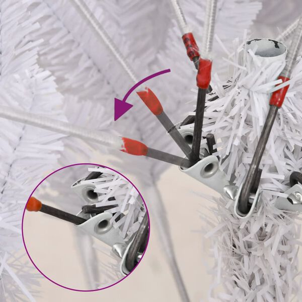 vidaXL Umjetno božićno drvce sa &scaron;arkama i snijegom 180 cm