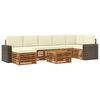 vidaXL Set vanjskih sofa 8 kom. Prirodna i krem