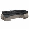 vidaXL 7-dijelni set vrtnih sofa sivi od poliratana