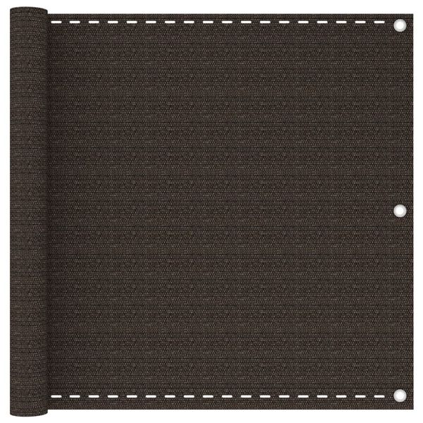 vidaXL Balkonski zastor smeđi 90 x 300 cm HDPE