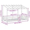 vidaXL Dječji krevet s krovom 90 x 200 cm od masivne borovine
