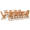 vidaXL 11-dijelni vrtni blagovaonski set 280x90x75 cm bagremovog drva
