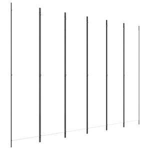 vidaXL Sobna pregrada s 6 panela bijela 300 x 220 cm od tkanine