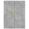 vidaXL Visoka komoda siva betona 69,5x34x180 cm od konstruiranog drva