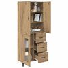 vidaXL Highboard Umjetnički hrast 69,5 x 34 x 180 cm Konstruirano drvo