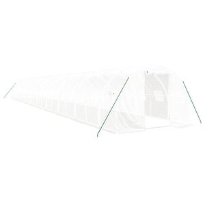 vidaXL Staklenik s čeličnim okvirom bijeli 60 m&sup2; 20 x 3 x 2 m