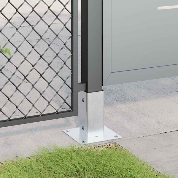 vidaXL Postolja za stupove kvadratna 4 kom 61x61 mm pocinčani čelik