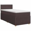 vidaXL Boxspring krevet s madracem Tamno smeđa 90 x 190 cm Tkanina