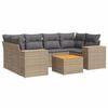 vidaXL 7-dijelni set vrtnih sofa od poliratana s jastucima bež