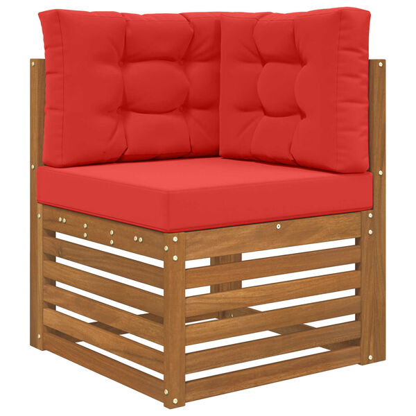 vidaXL Jastuk za vanjsku sofU 3 pcs Crvena Poliester