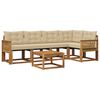 vidaXL Set vanjskih sofa s jastukom 6 pcs Prirodna i bež