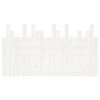vidaXL Zidno uzglavlje bijelo 146,5x3x80 cm od masivne borovine