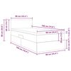 vidaXL Krevet s od storage s madracem Svijetlo siva 90 x 190 cm Bar&scaron;un