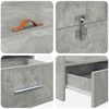vidaXL Krevet s ladicama Betonski sivi 140 x 190 cm Konstruirano drvo