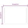 vidaXL LED kupaonsko ogledalo 70x50 cm