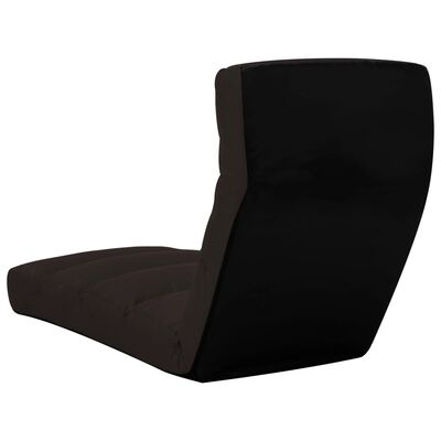 vidaXL Sklopiva podna stolica od umjetne kože smeđa