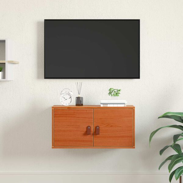 vidaXL Ormar za Zid Vosak smeđa 60 x 30 x 30 cm Čvrsto borovo drvo