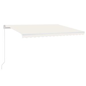 vidaXL Automatska tenda sa senzorom za vjetar LED 450 x 300 cm krem