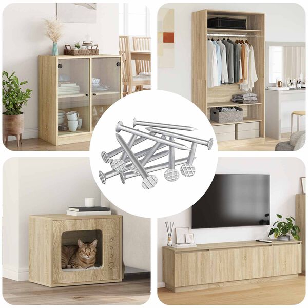 vidaXL Čavli za Drvo 12 pcs Srebrno &Oslash; 3 x 15 mm Metal