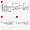 vidaXL Set vanjskih sofa s jastukom 10 pcs Prirodna i antracit